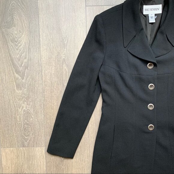 Holt Renfrew Women’s Blazer Jacket Collar Button Down Wool Vintage 90s y2k 2000s - Picture 8 of 16